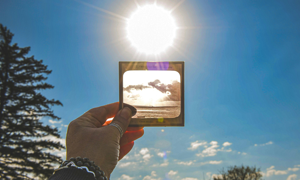 through the lens to the light